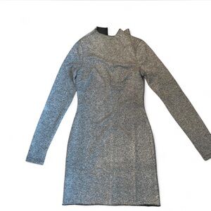 Mango Gray Long Sleeve Dress